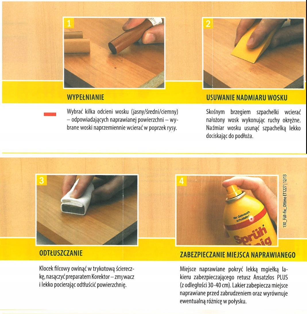 Wosk kredka do rys KO130 156 buk jasny retusz Marka Ottimo Systems