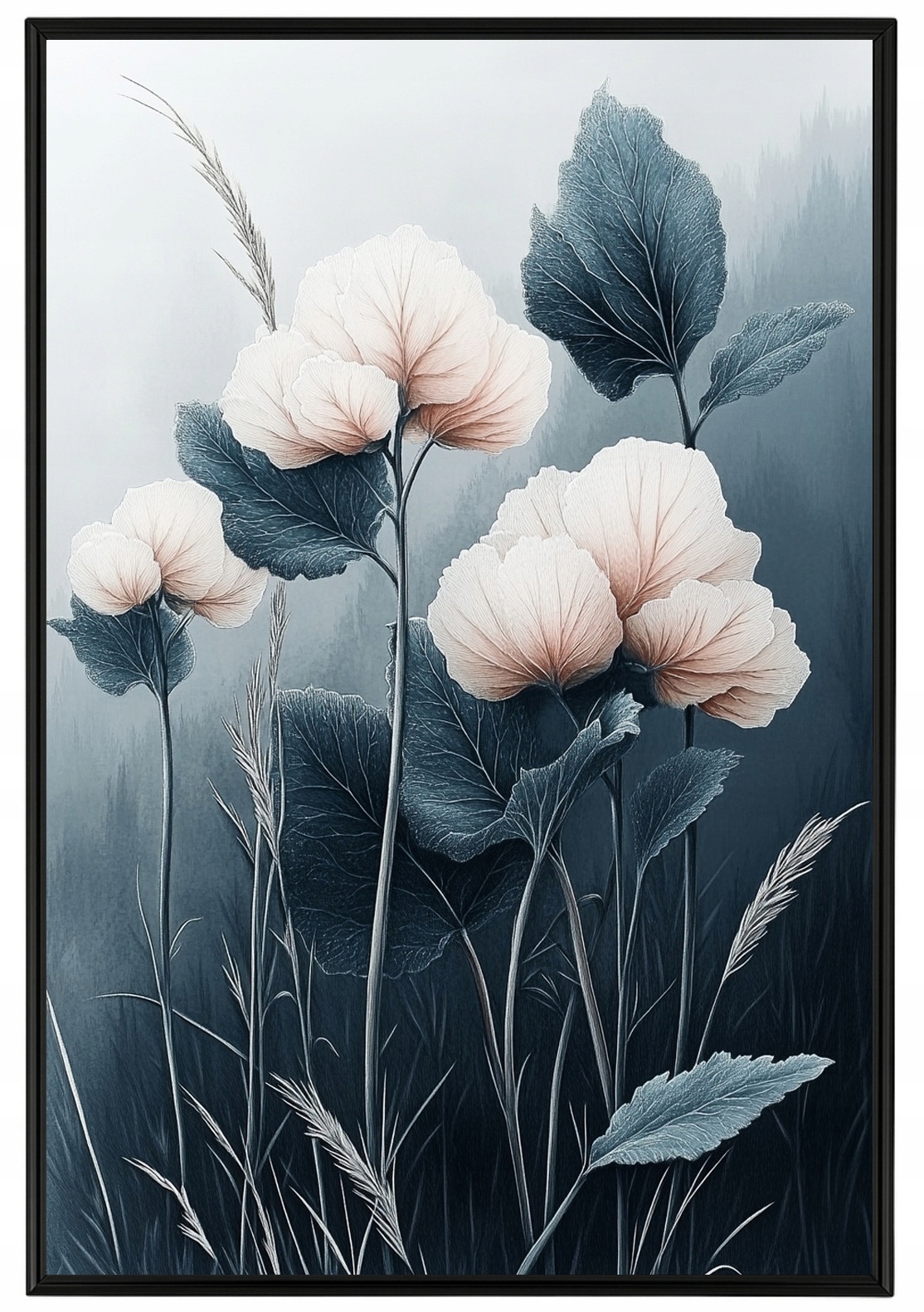 Plakát Rámeček Rámem Příroda Louka Květiny Vegetace Ombre 40x60