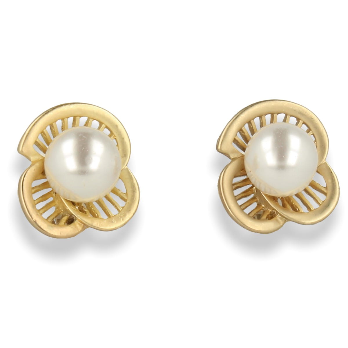 

Klipsy do uszu z perłą złote