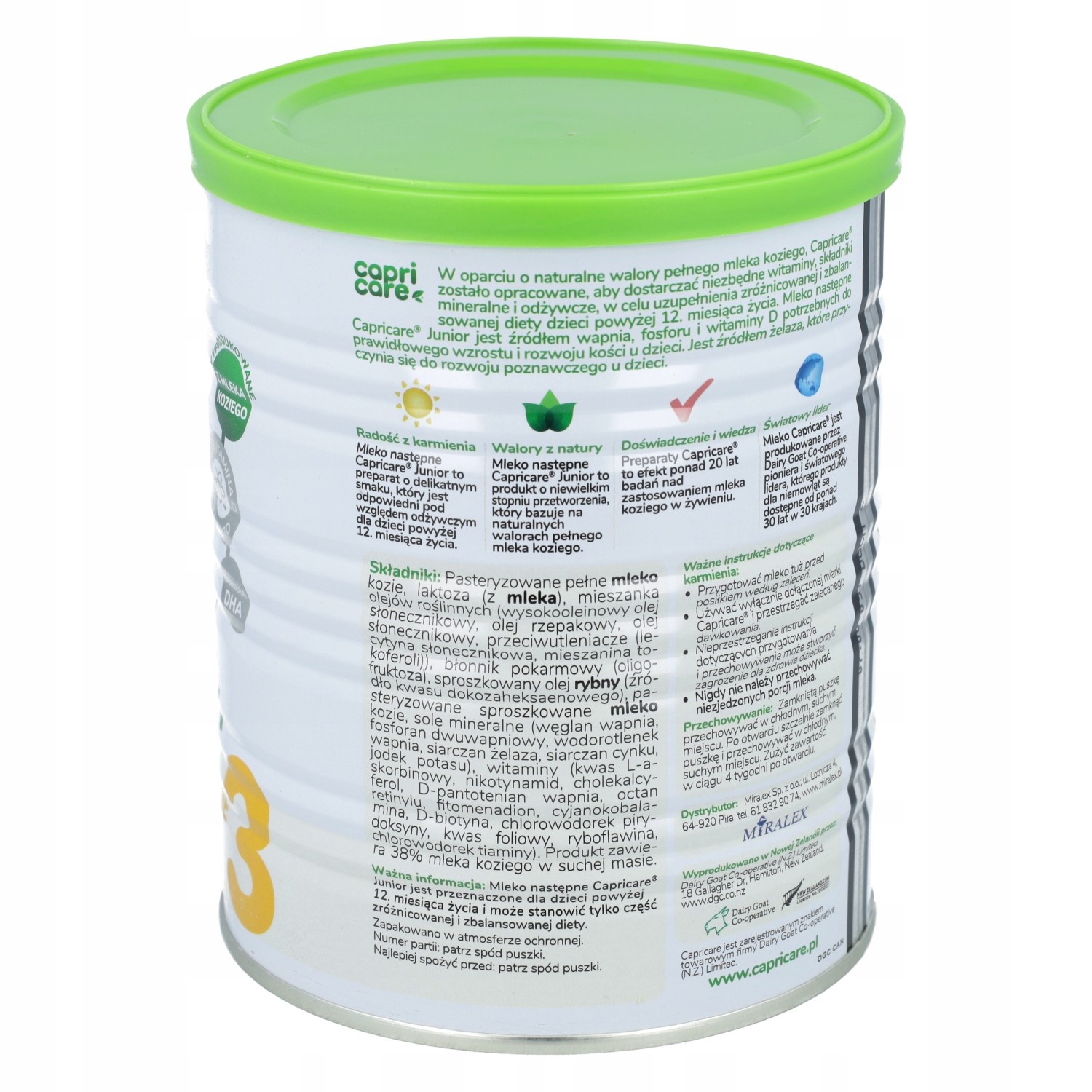 CAPRICARE 3 Mleko następne na mleku kozim 400 g Stan opakowania oryginalne