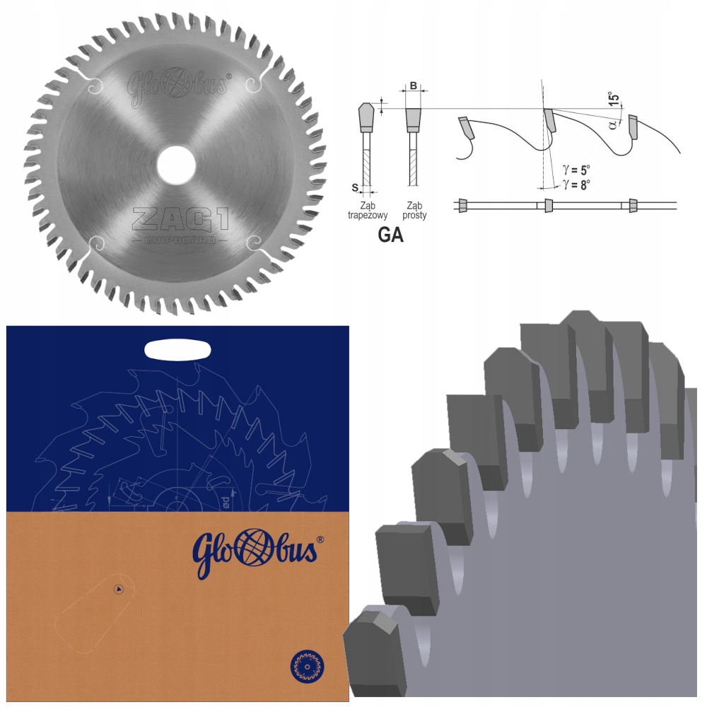 

Globus Tarcza Piła tnąca ZAG1 210X30X2,2x1,6 52Z