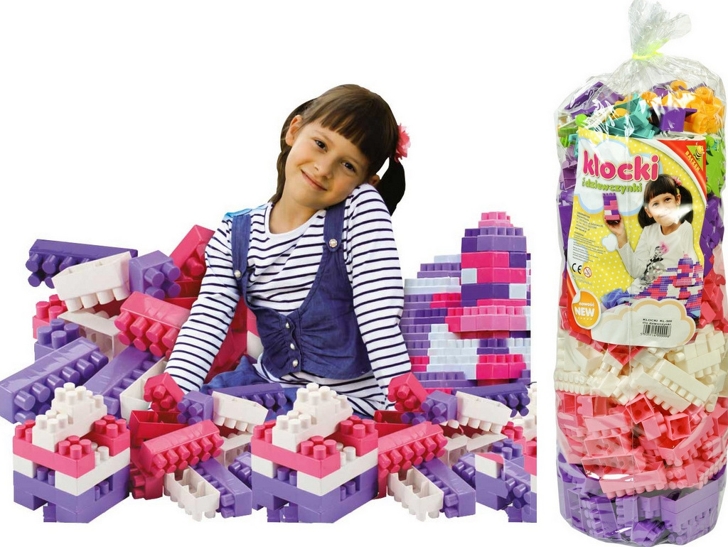 

Klocki Duże Plastikowe Zestaw 500 el Konstrukcyjne