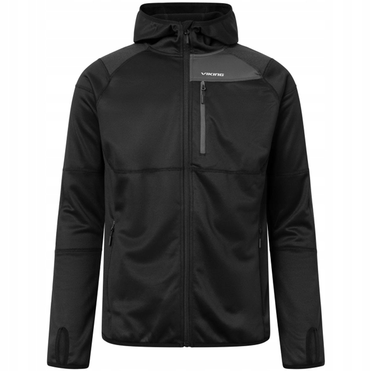 Bluza męska trekkingowa Viking Yosemite Hoodie czarna z kapturem 3XL
