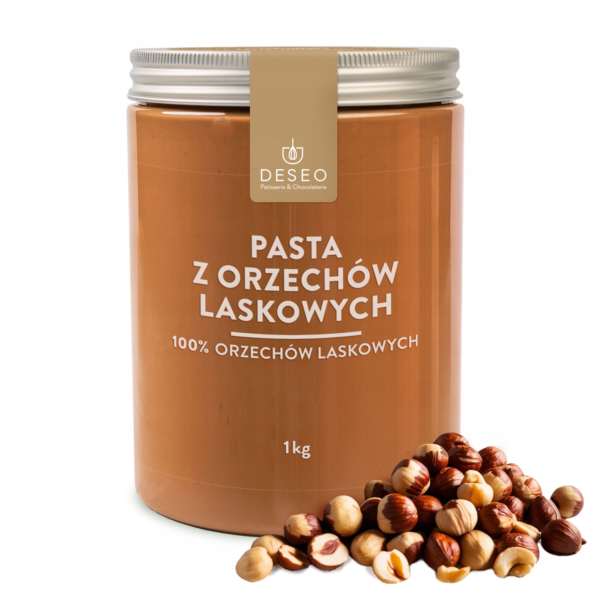 Pasta Z Orzechów Laskowych 100% Deseo 1KG Orzech Laskowy 100%