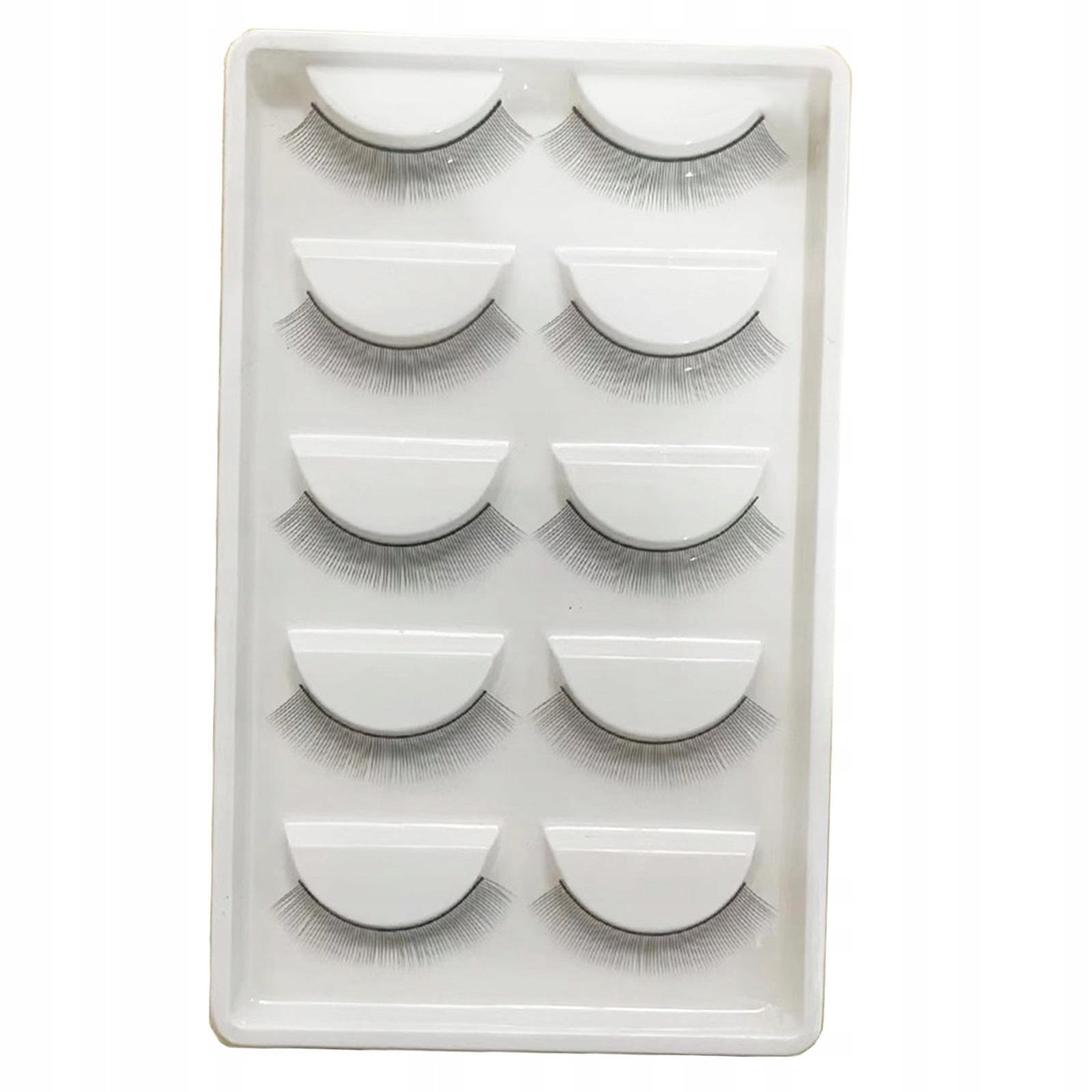 5 par Practice Lashes Paski do przedłużania rzęs 8 mm białe Marka bez marki