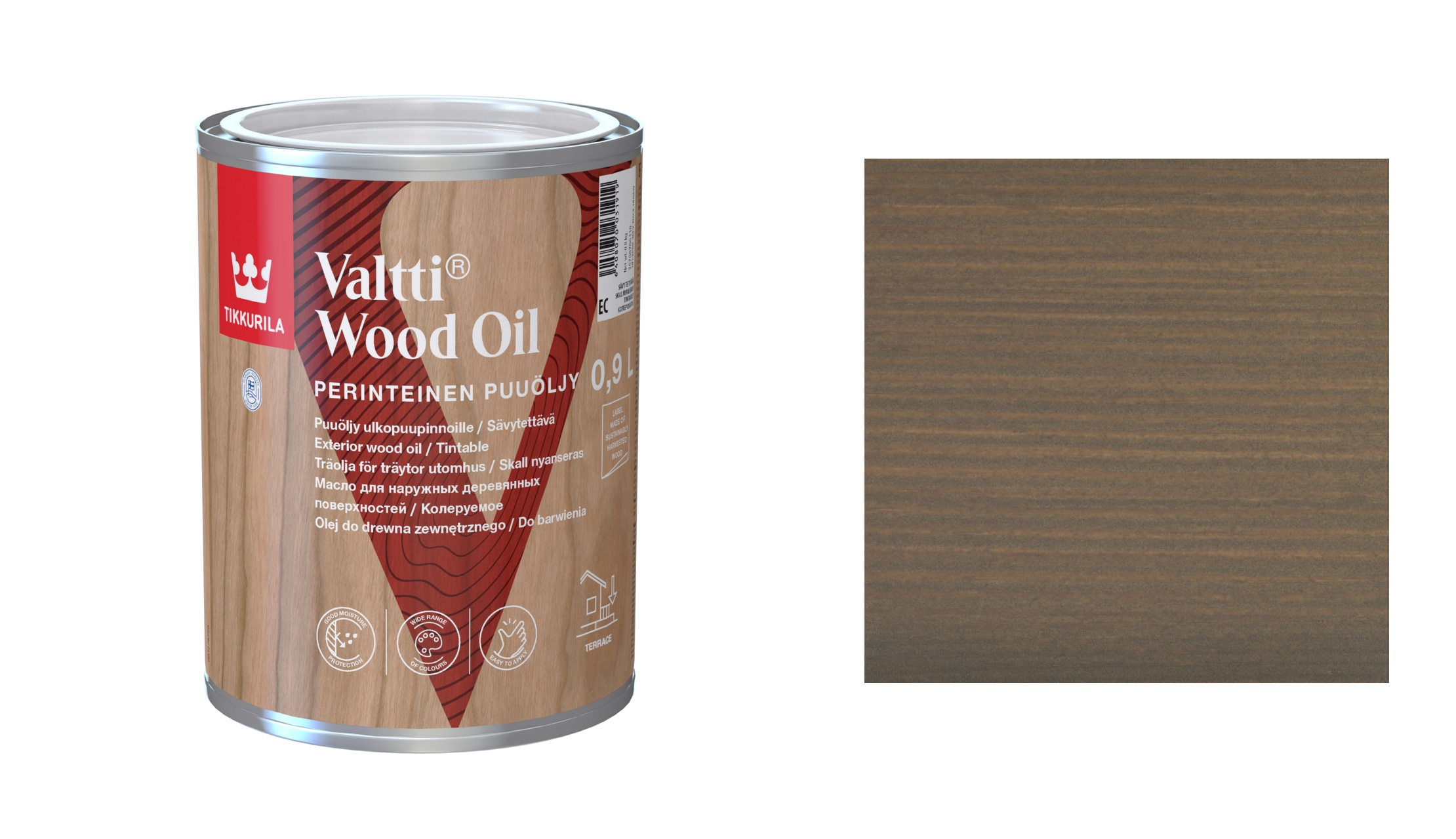 Tikkurila Valtti Wood Oil 0,9 L 5087 Poro Ochranný Rozpouštědlový Olej