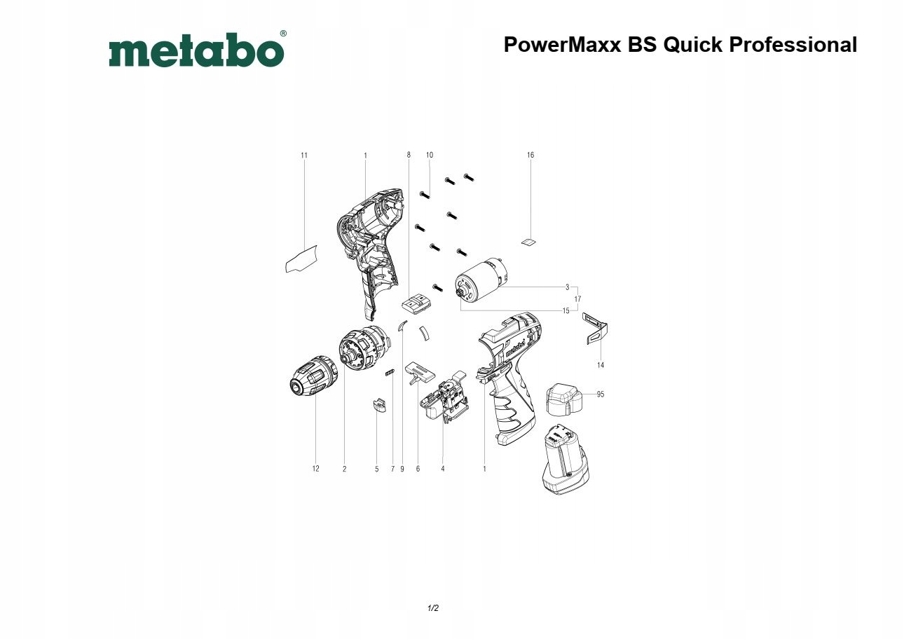 METABO PRZEKŁADNIA 10.8V PowerMaxx BS Quick Marka Metabo