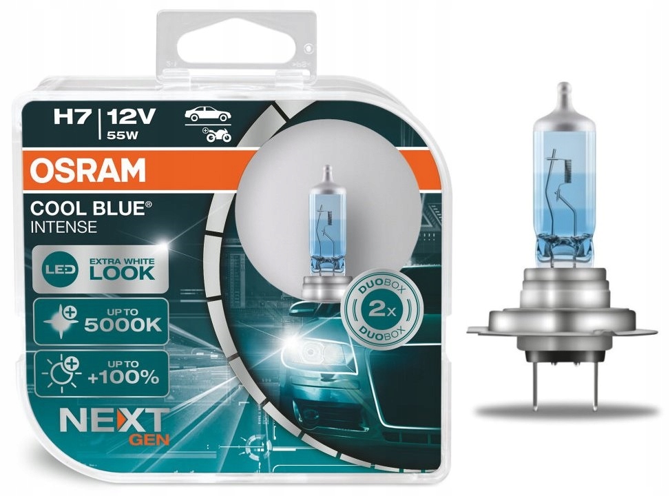 

H7 Osram Cool Blue +100% Xenon Led Żarówki H7 55W