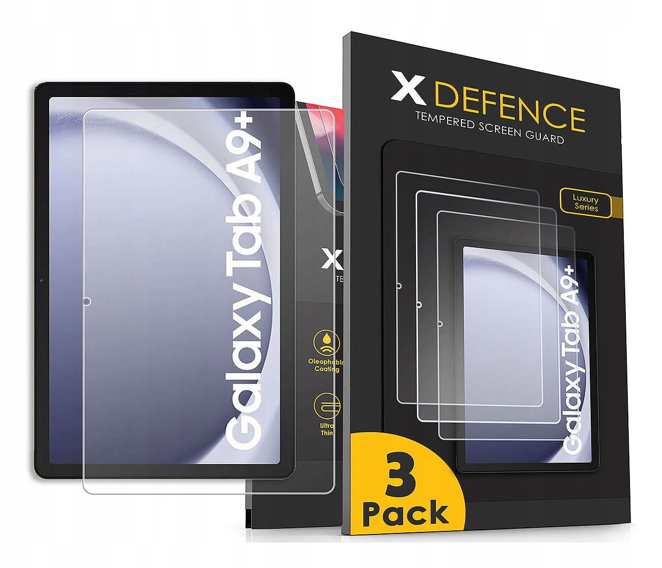 3x Szkło Ochronne Do Samsung Galaxy Tab A9+ Plus 11 2023 Hybrydowe Szybka