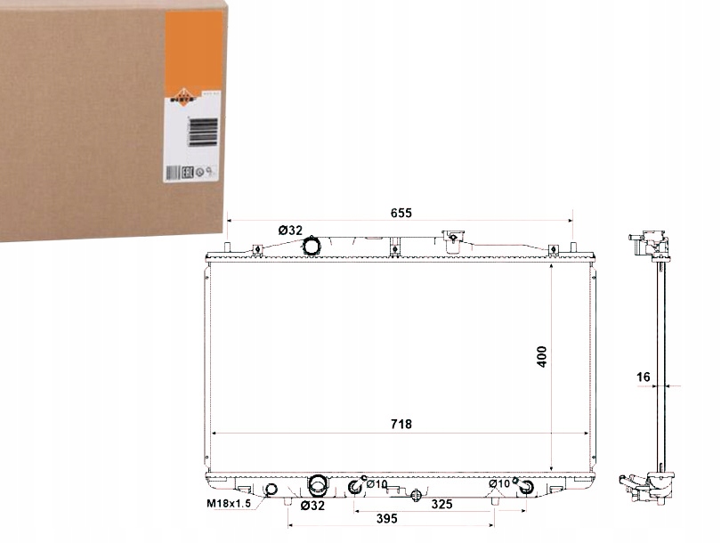 NRF53970 CHŁODNICA HONDA ACCORD 2,4 03- +AC