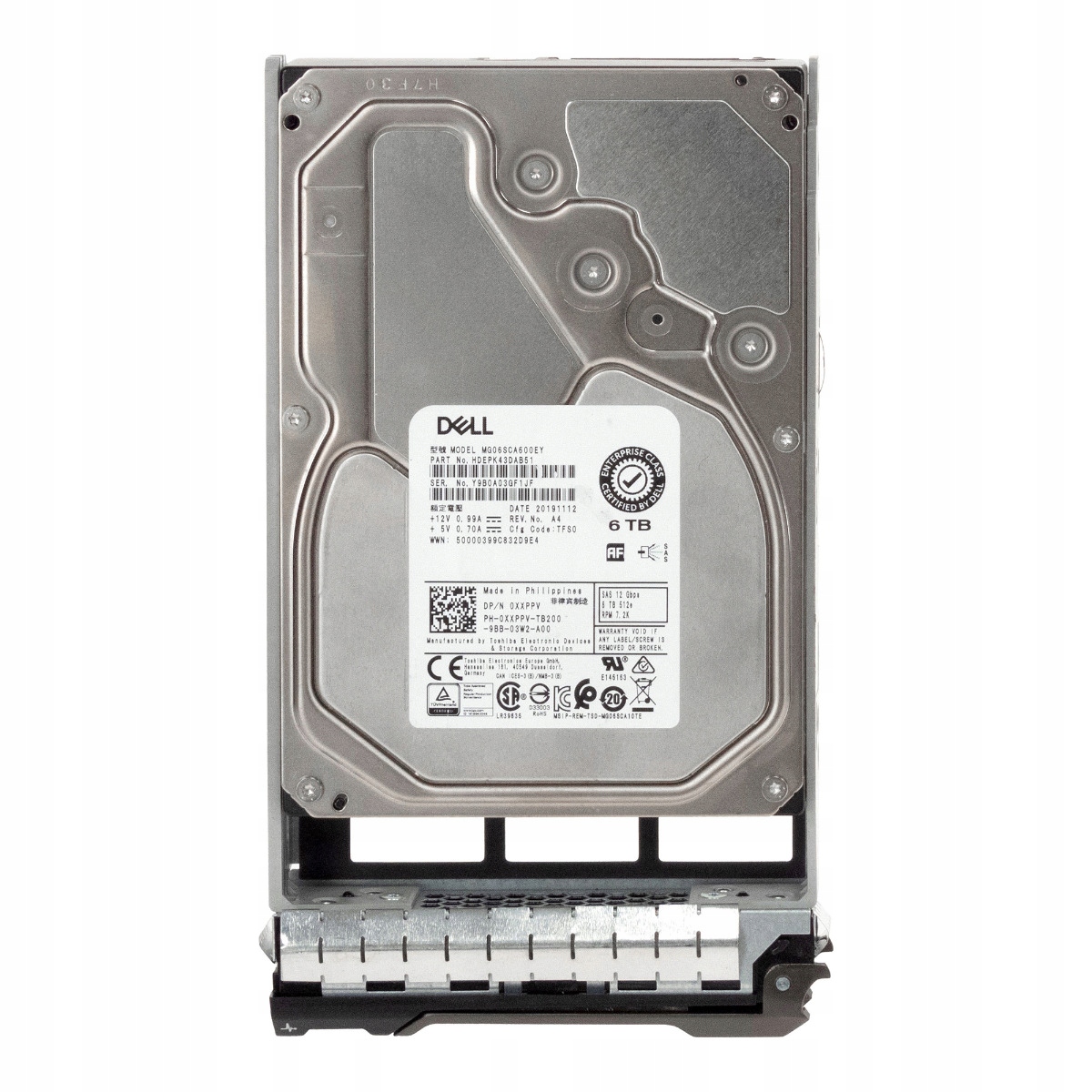 Dell 0XXPPV 6TB 7.2K 256MB SAS-3 3.5'' MG06SCA600EY