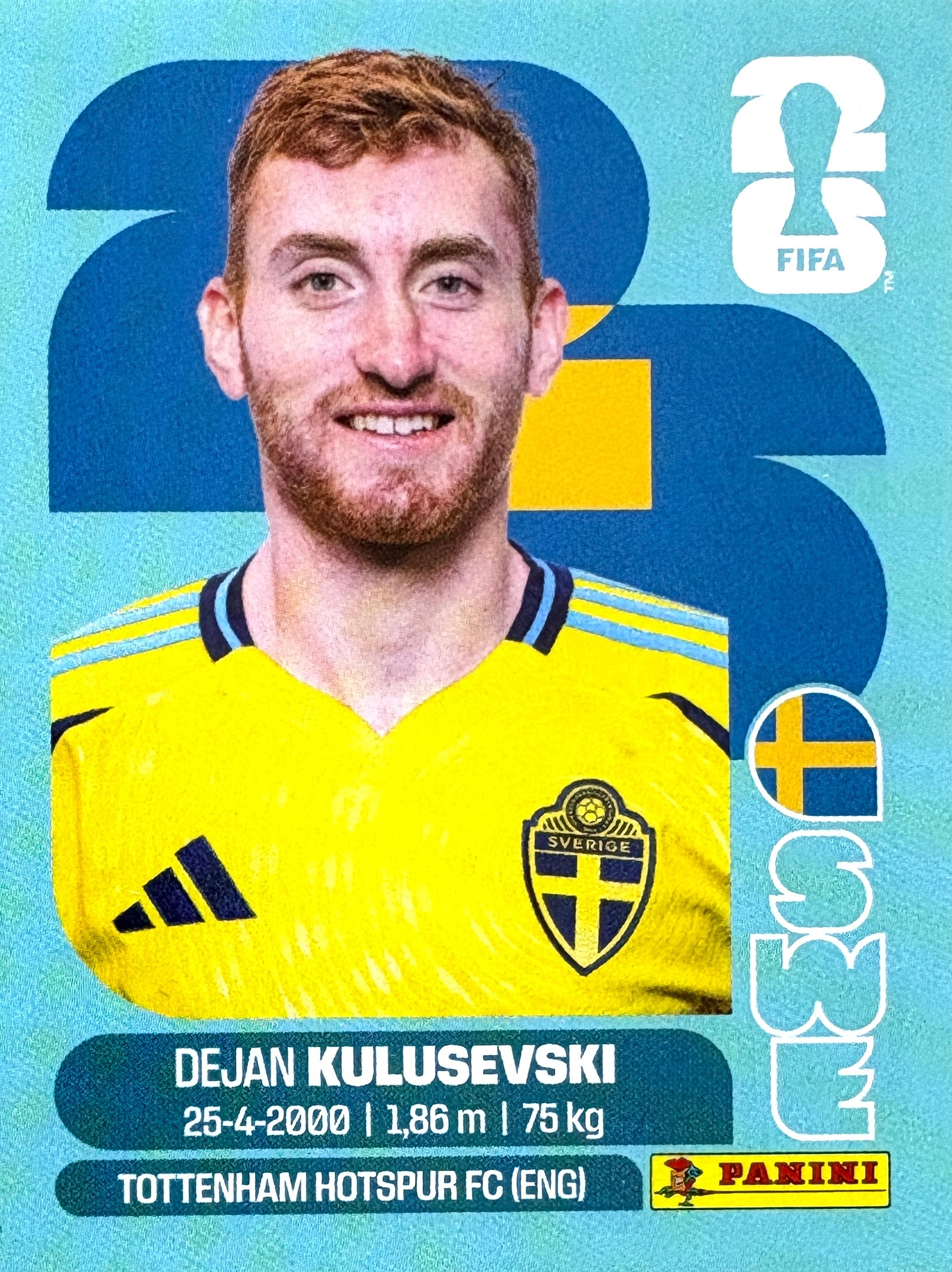 Naklejki Panini World Cup 2026 naklejka Swe 17 Dejan Kulusevski Szwecja