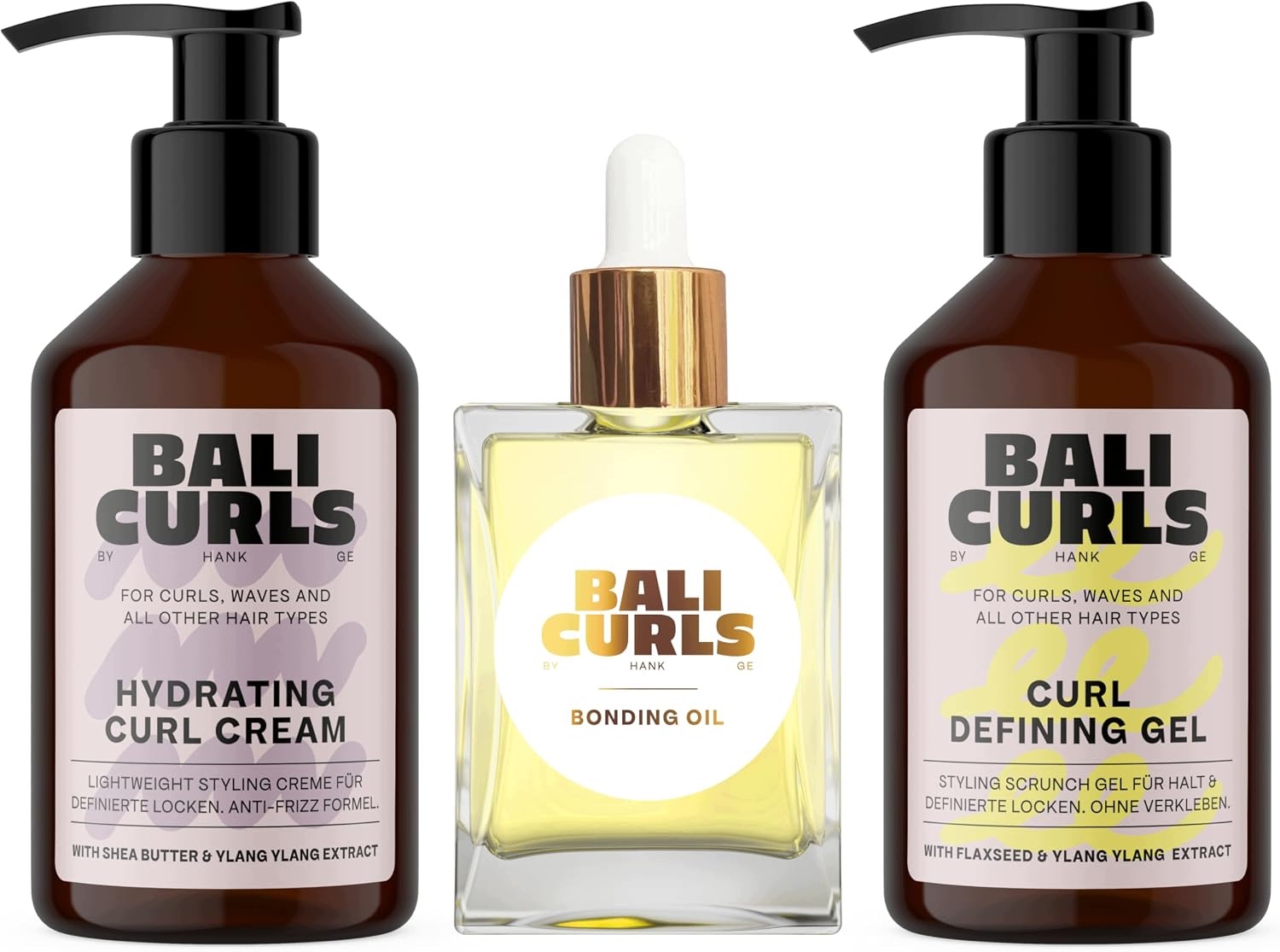 Bali Curls zestaw żel 150 ml krem 150 ml olejek 30 ml do loków