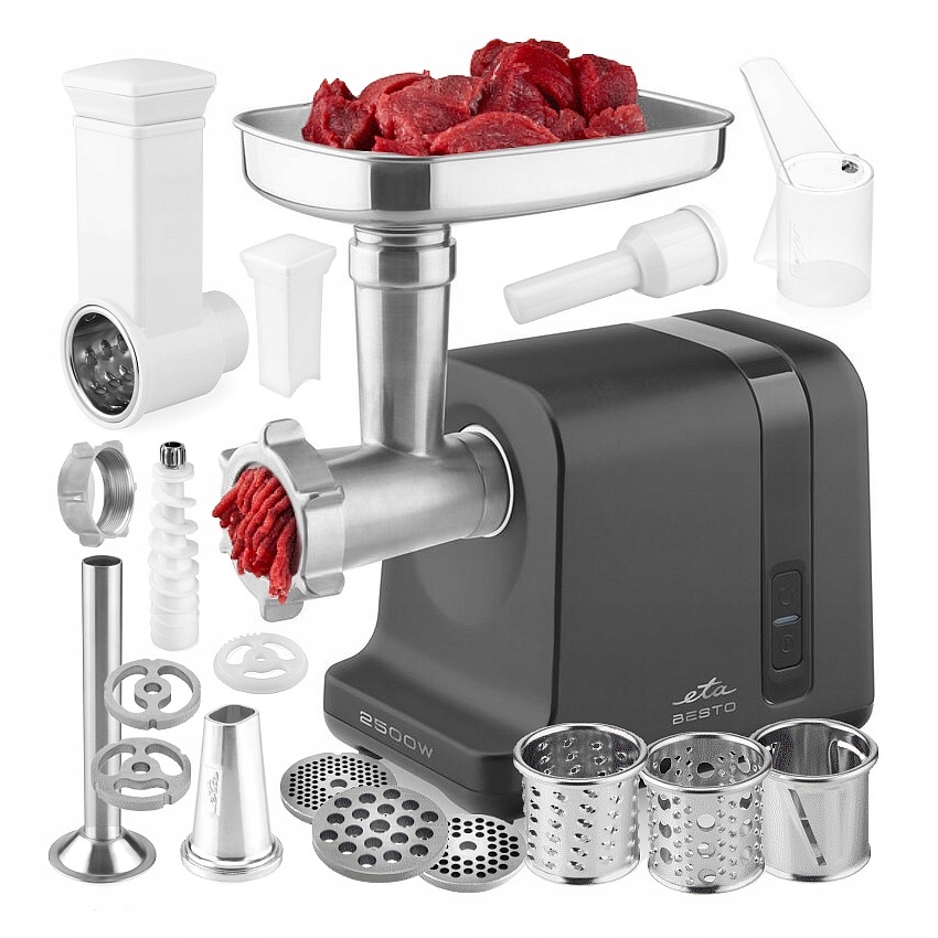 Mlynček Na Mletie Mäsa Plnička Klobás Odšťavovač 2500W Sada