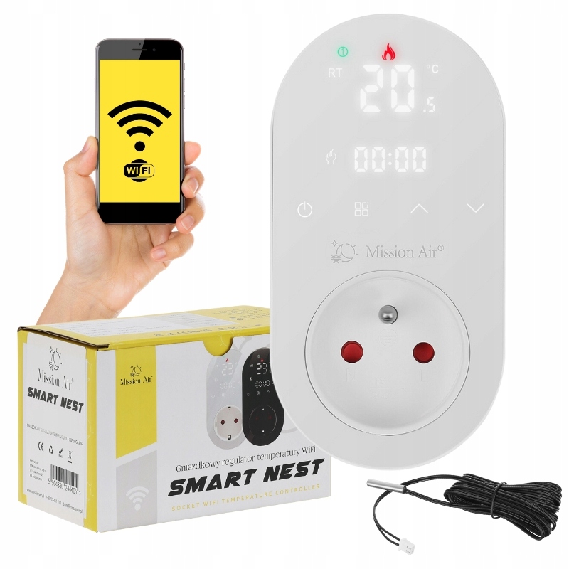Zásuvkový regulátor teploty termostat WiFi Timer topení chlazení