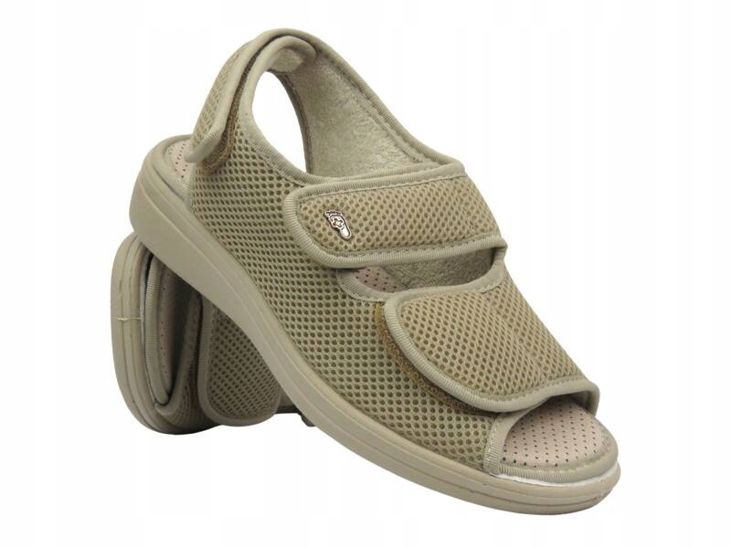 Sandály Befado Dr Orto 077D005 Béžové Zdravotní Měkké Na Suchý Zip