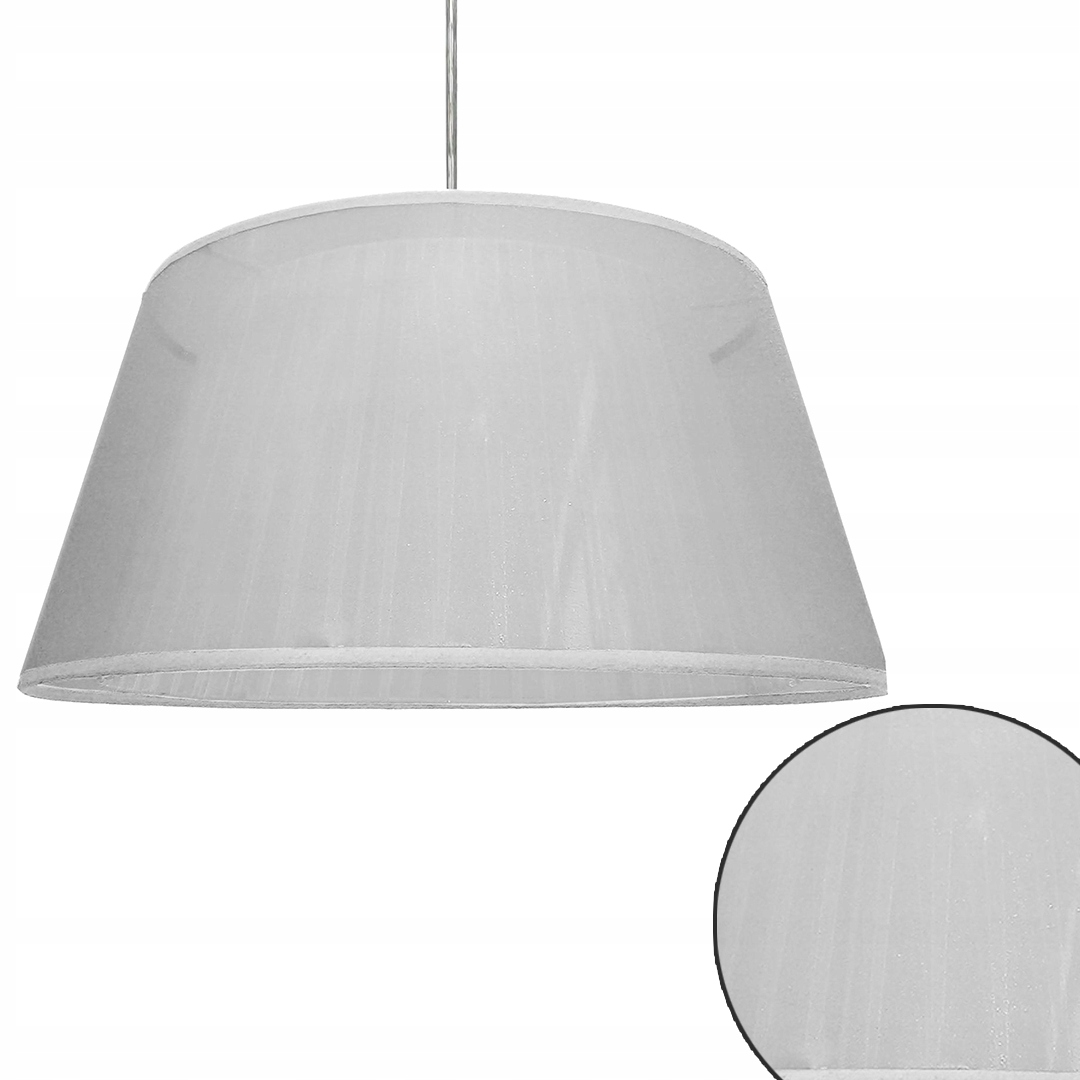 2v1 Závěsná stropní Lampa Stínidlo 1X60W E27 Bílá