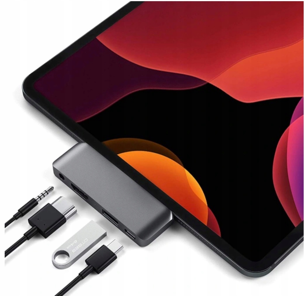 

Adapter 4w1 Hub Usb-c 3.0 Hdmi 4K Jack do iPad Pro
