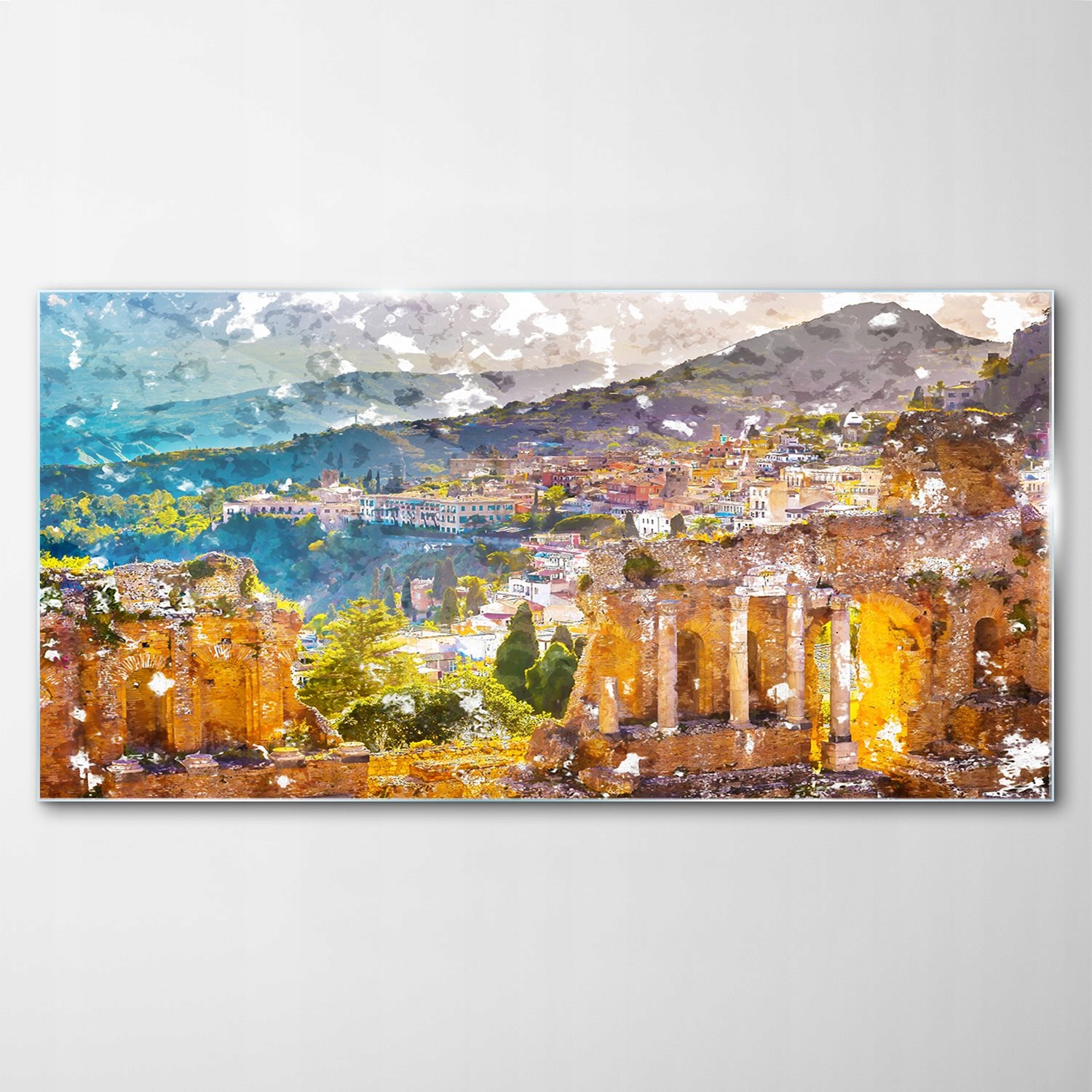 

Obraz Szklany Dekor Ruiny Taormina Teatr 120x60