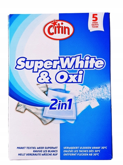 

Chusteczki do wybielania 2w1 super biel+odplamiacz