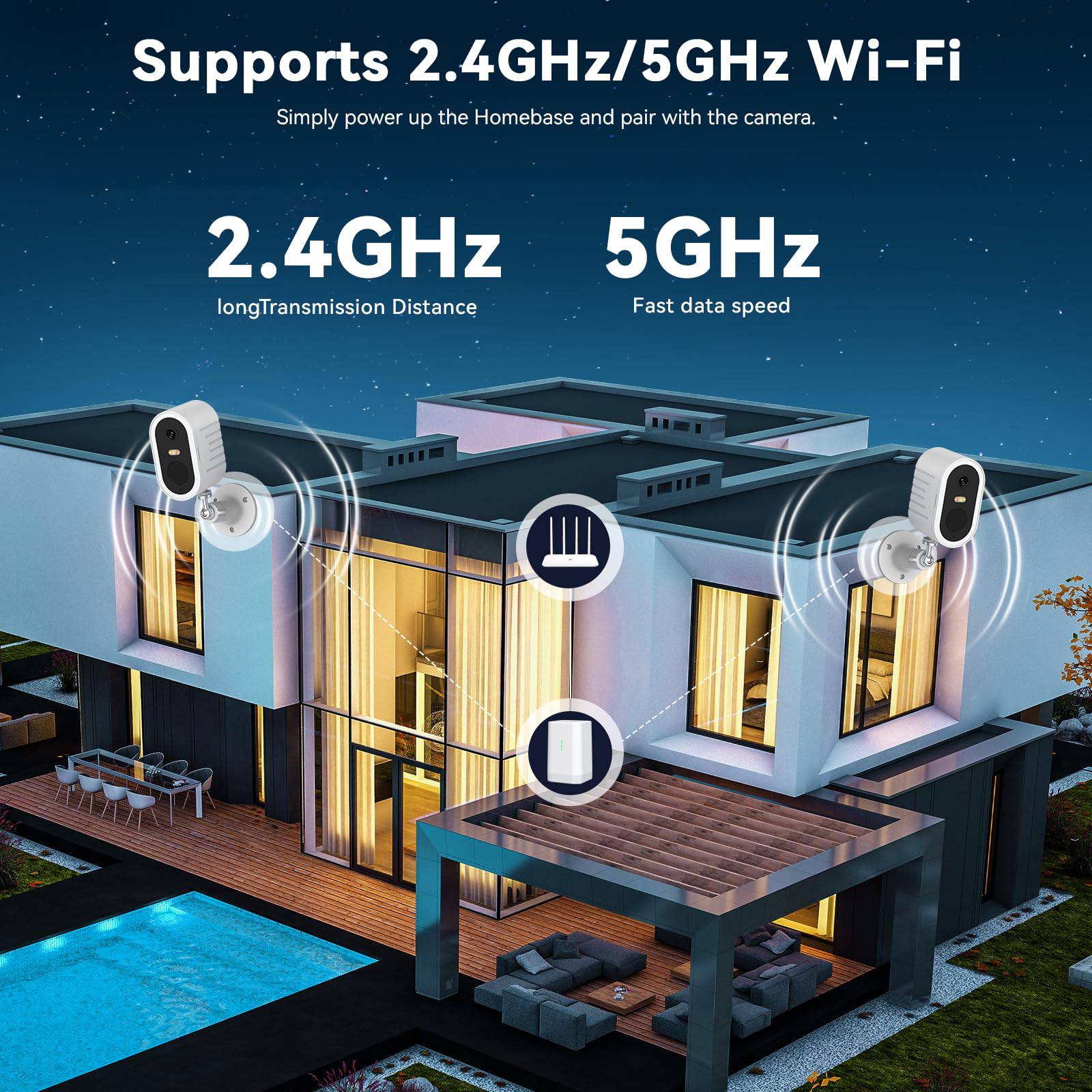 SULORON Kamera Zewnętrzna WiFi 2K 4MP IP66 140° Nocna Detekcja Ruchu — miniatura 7