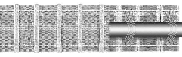 Páska na zvlnenie žilkovacej ceruzky montáž na rúrku žabky agrafky 7,5 cm 50 mb
