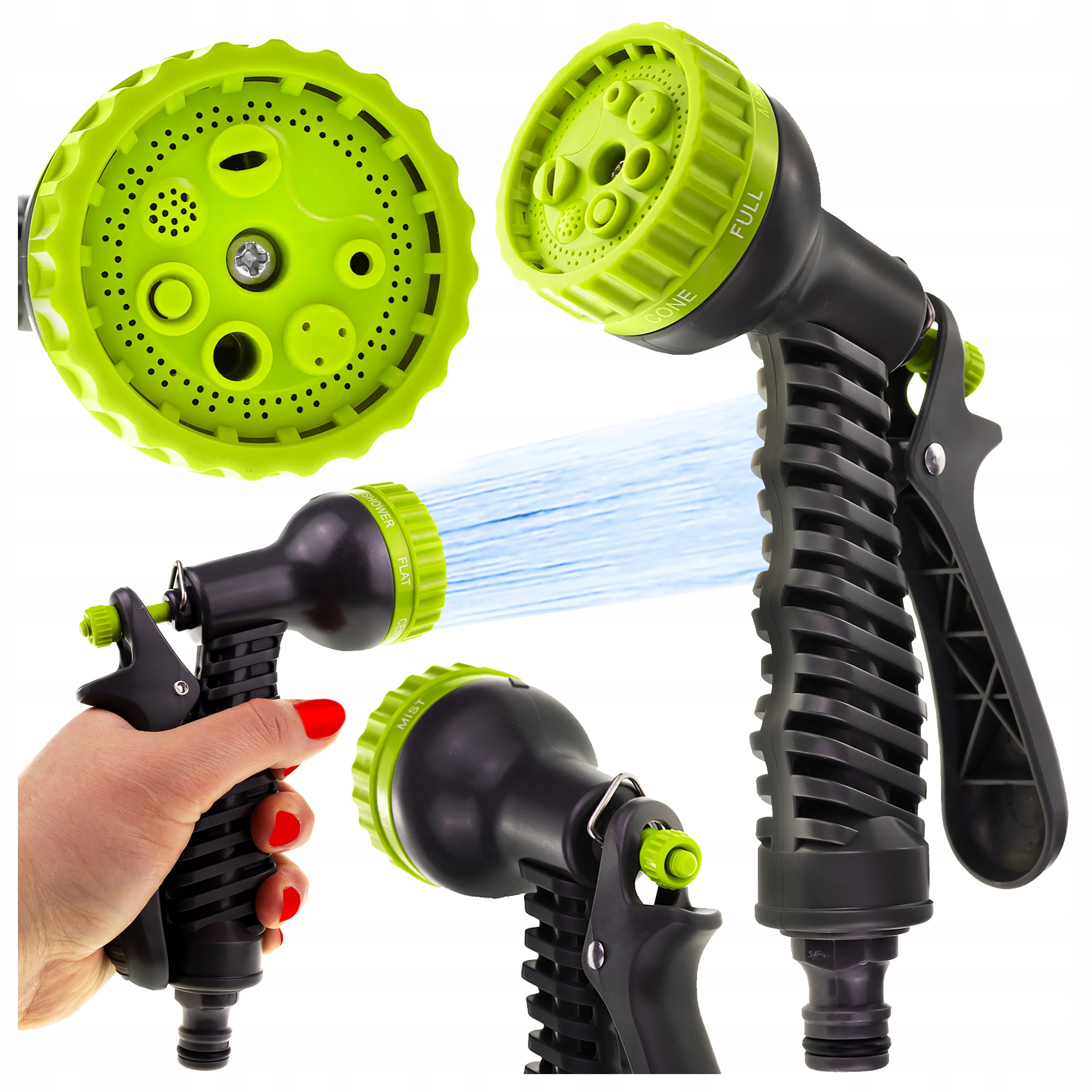 

Pistolet 7-funkcyjny zielony Trick Hose WTH01GR