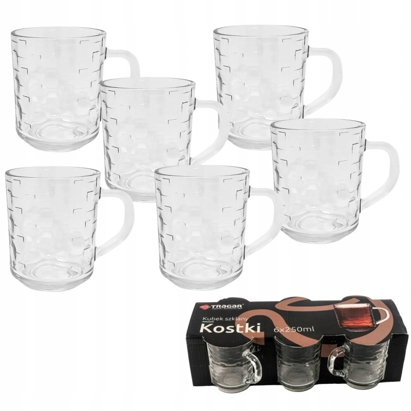 

Szklanka Kostki 250ml 6szt. tłoczone Tragar