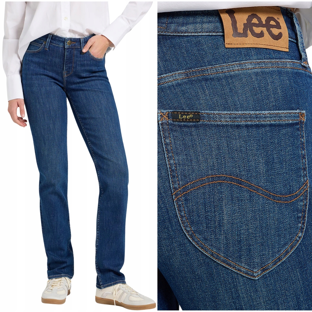 Lee Marion Straight Džíny jednoduché klasické dámské džínové kalhoty W32 L31