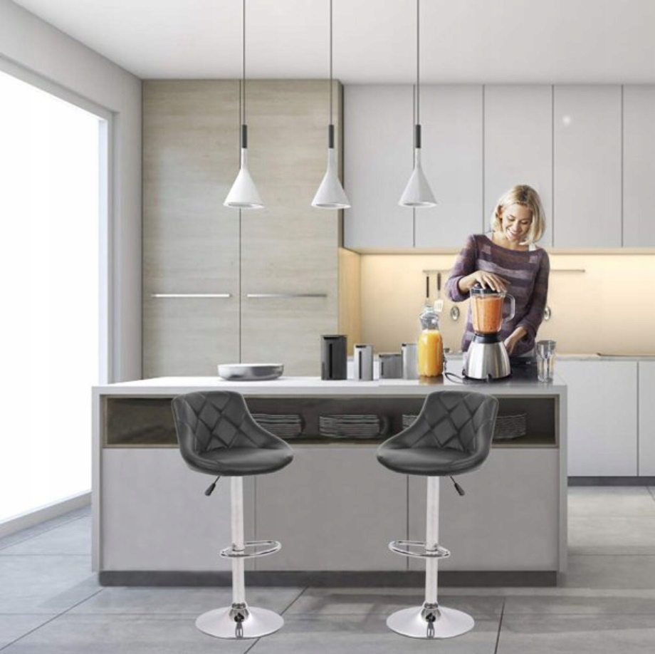 HOKER KRZESŁO BAROWE REGULOWANE OBROTOWE SKÓRA Marka inna