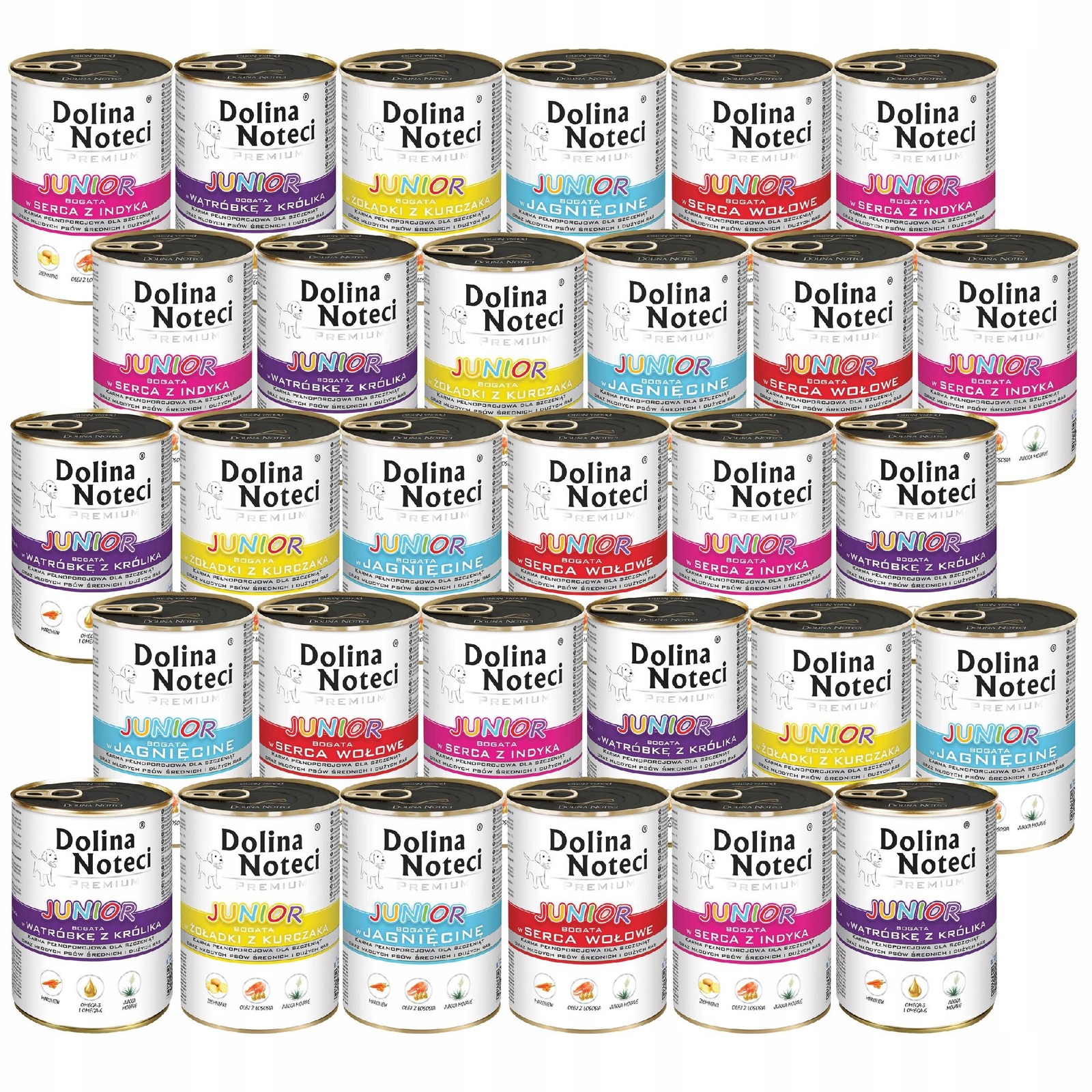 Levně Dolina Noteci Junior Krmivo mokré pro štěňata mix chutí 30 x 400 g