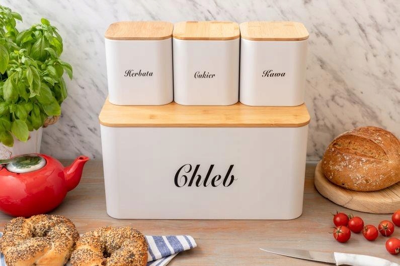 Pojemniki kawa herbata cukier i chlebak zestaw EAN (GTIN) 6907900531273