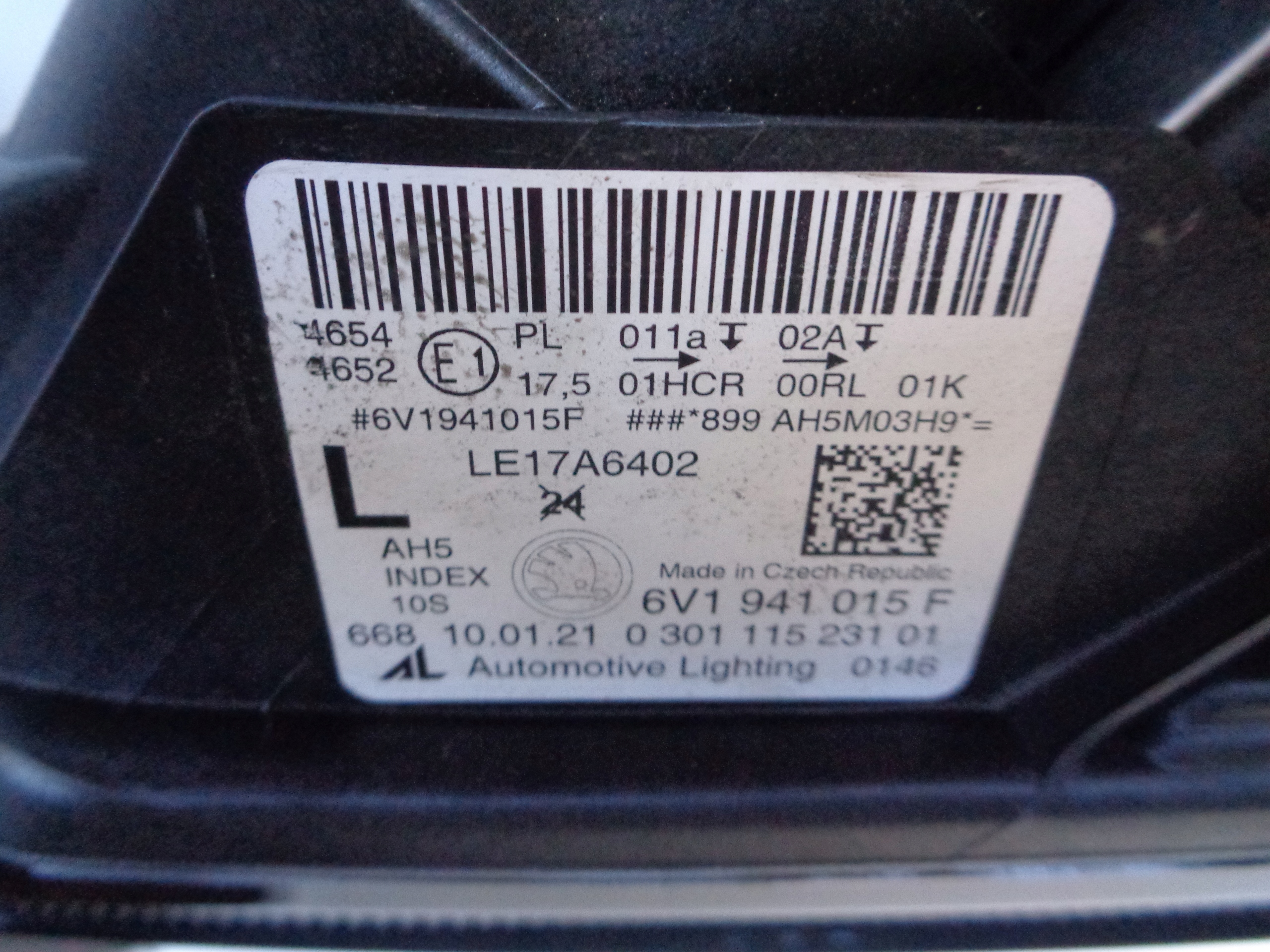 light left SKODA FABIA III 3 6V 18- LIFT FULL LED