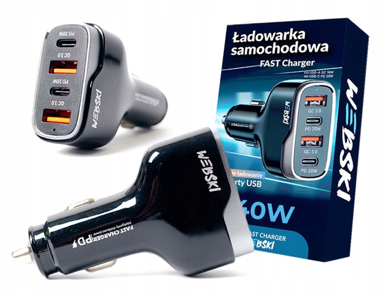 

Mocna Samochodowa Ładowarka Do Telefonu Smartfona
