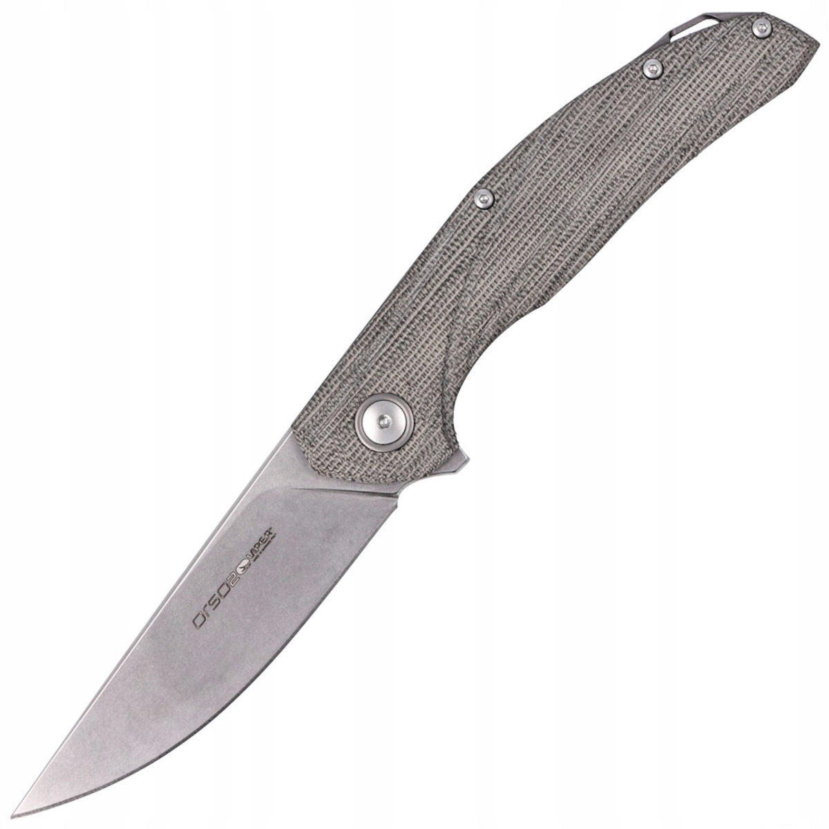 Nóż składany Viper Orso 2 Green Canvas Micarta, Stonewashed (V5998CG)