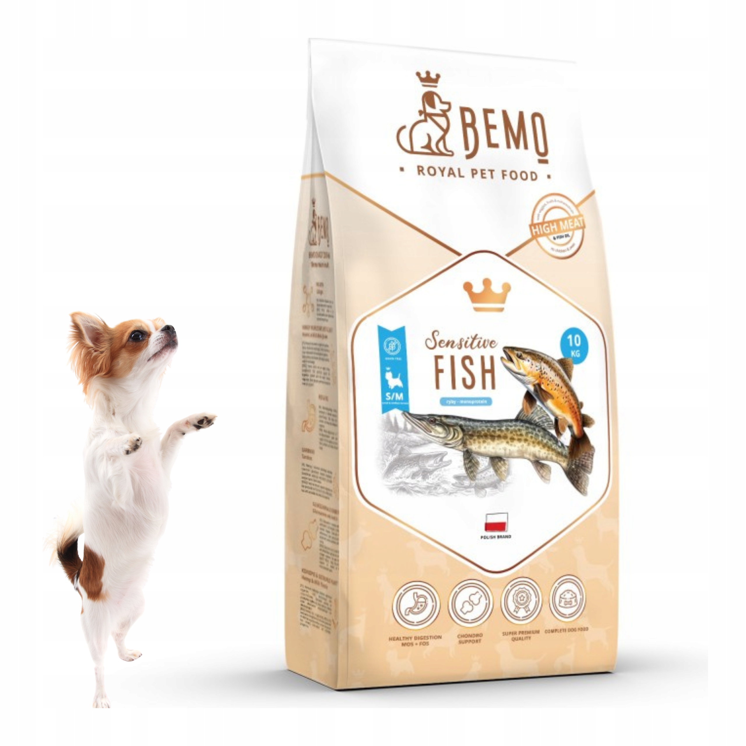 Levně Krmivo pro psy Bemo Sensitive Fish 10 kg Pro Malé A Střední Psy S Rybou