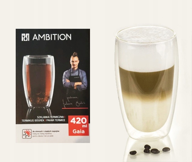 

Szklanka Termiczna Ambition Gaia 420ml Podwójna