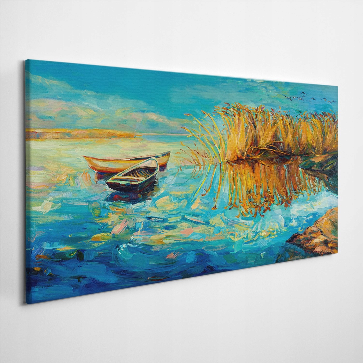 

Obrazy na płótnie Jezioro Łódki Krajobraz 120x60