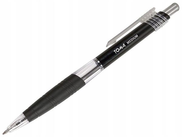 Automatyczny Długopis Czarny Wkład Długopisy Biurowe Toma Długo Pisze 24szt