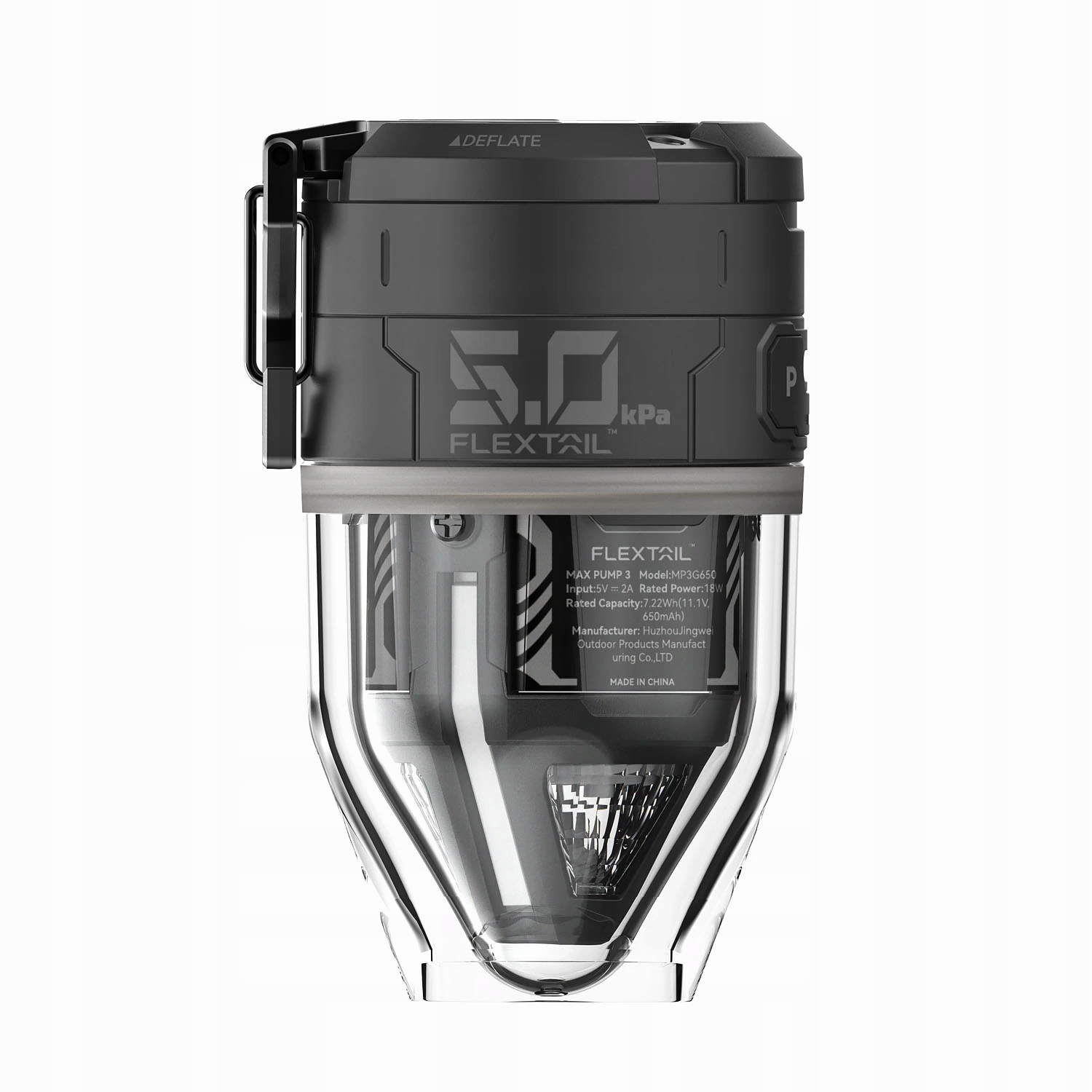 Flextail Max Pump 3 – pumpa 3v1, barva černá