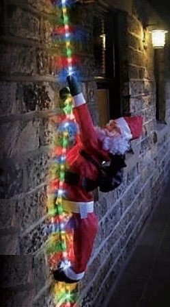 MIKOŁAJ ŚWIECĄCY WSPINAJĄCY LINIE WĘŻU LED 200cm