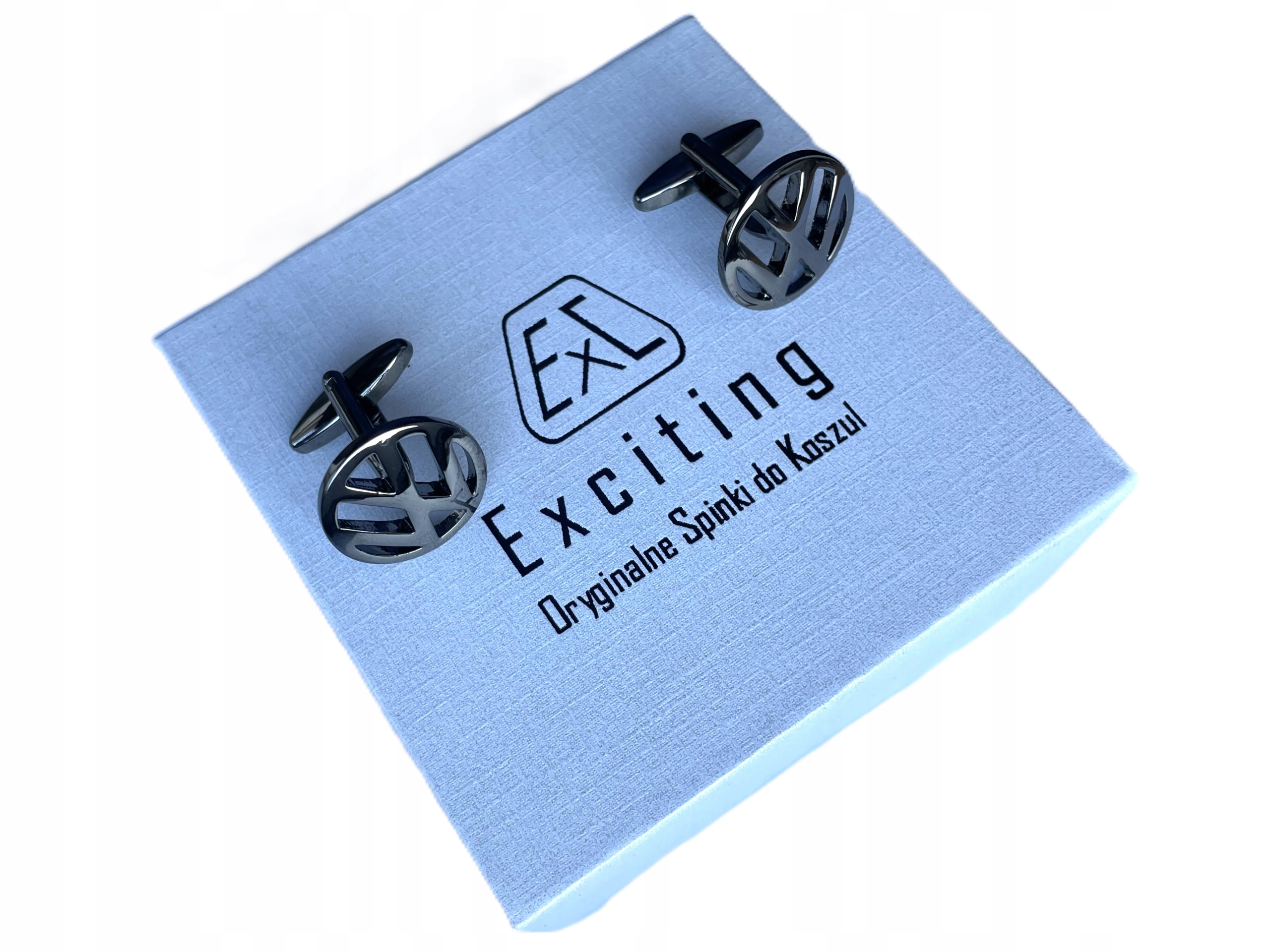 Černé manžetové knoflíčky Exc reklamní gadget Black Volkswagen Vw V Pouzdru