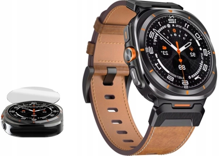 Pasek Skórzany Do Samsung Galaxy Watch Ultra 2 47MM 2025 Szkło