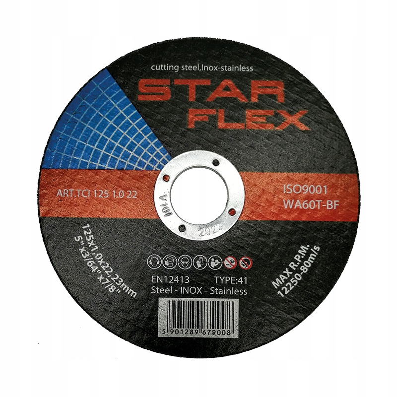 Tarcza tnąca T41-125-1,0 A46R-BF-INOX