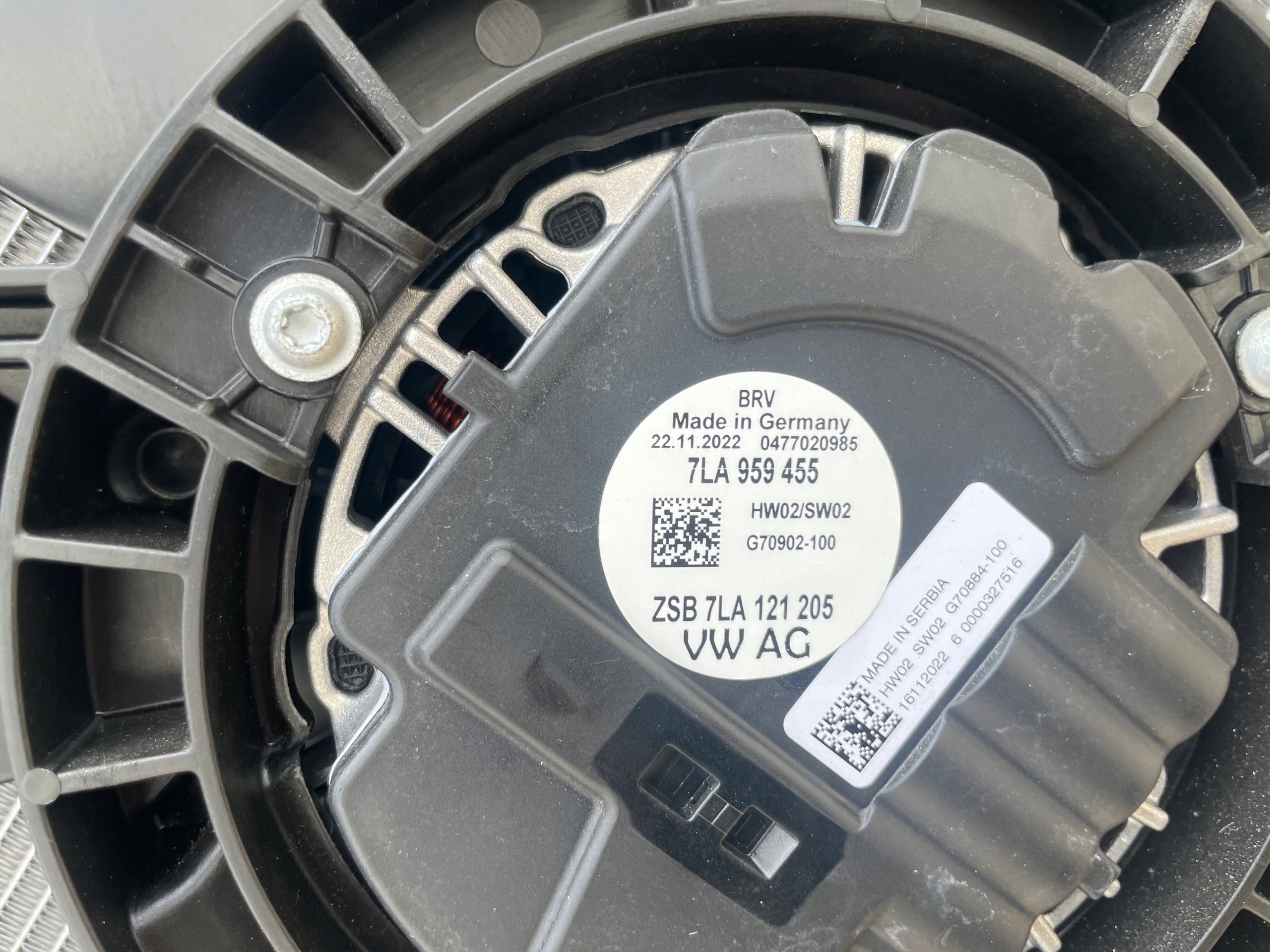 hüttök ventilátor VW T6.1 MULTIVAN 2.0 TDI 2019- JAK új KOMPLET