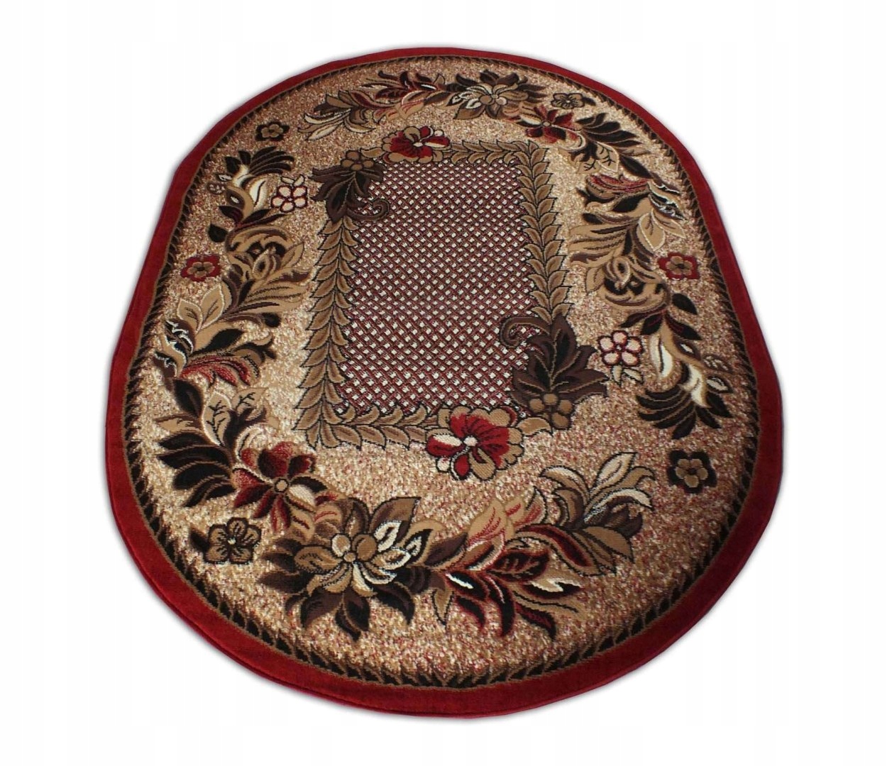 Dywan Do Sypialni Salonu Pokoju owalny Bcf Alfa 01 czerwony 150x210 cm czer