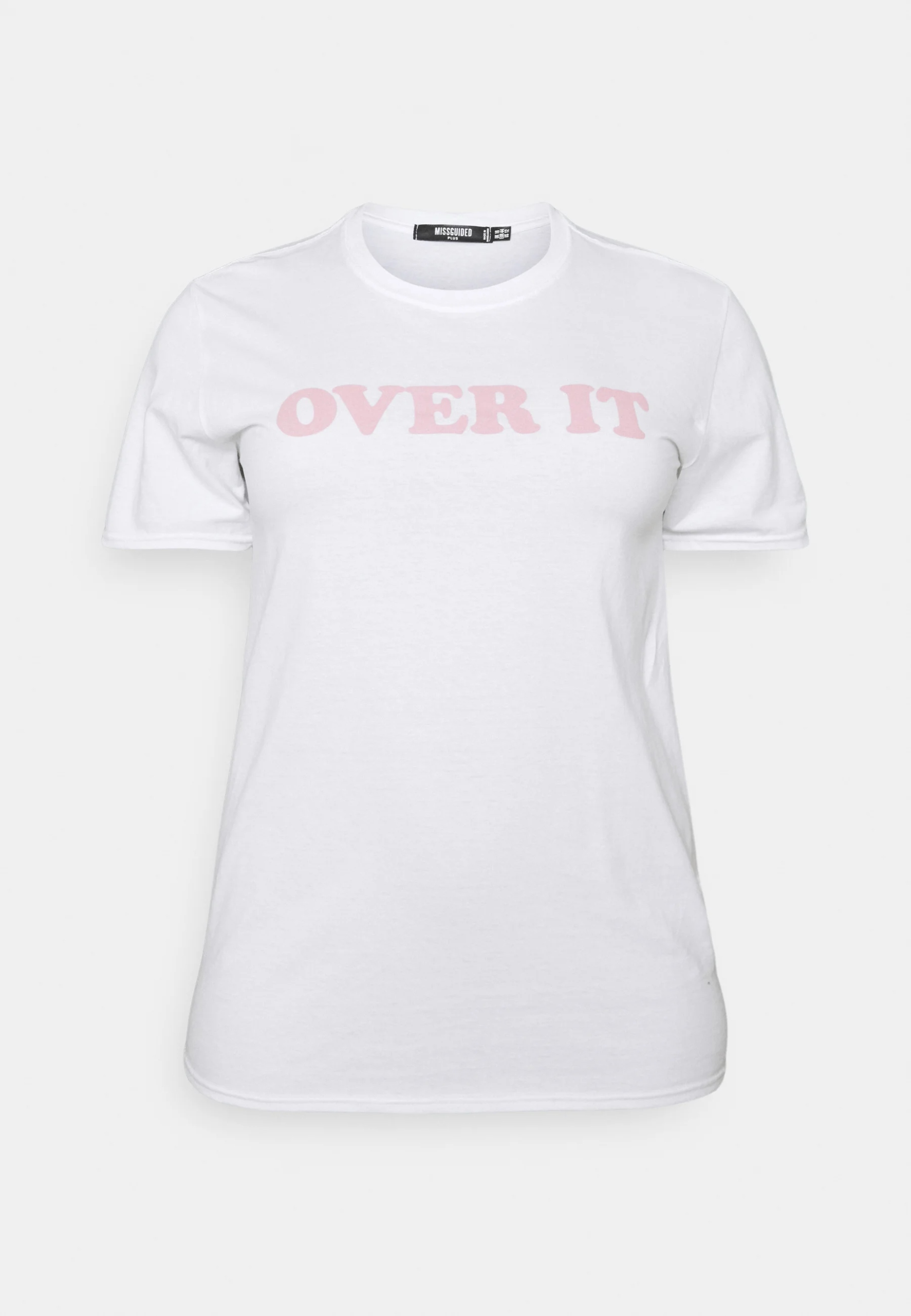 

Missguided Plus Over It Slogan Tee - T-shirt z nad