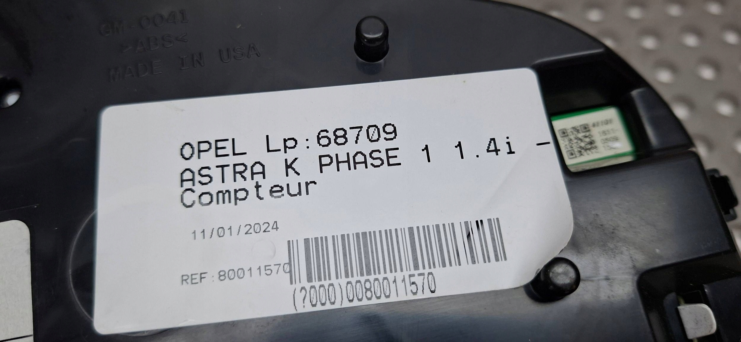dials 39077977 OPEL ASTRA K 1.4 TURBO 2015