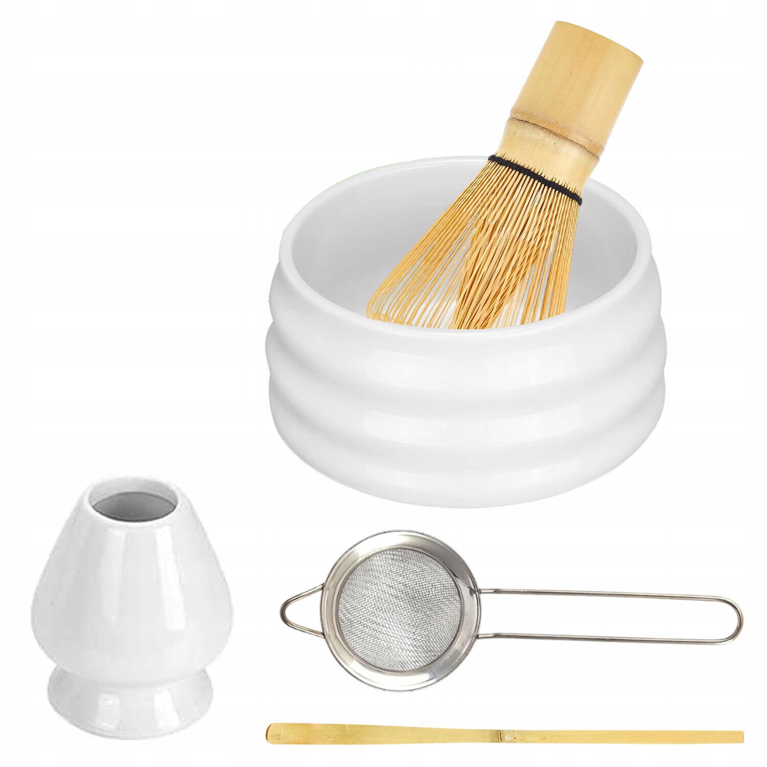 Levně Bambusový Dárková Sada Na Čaj Matchy Chashaku Japonská Metlička