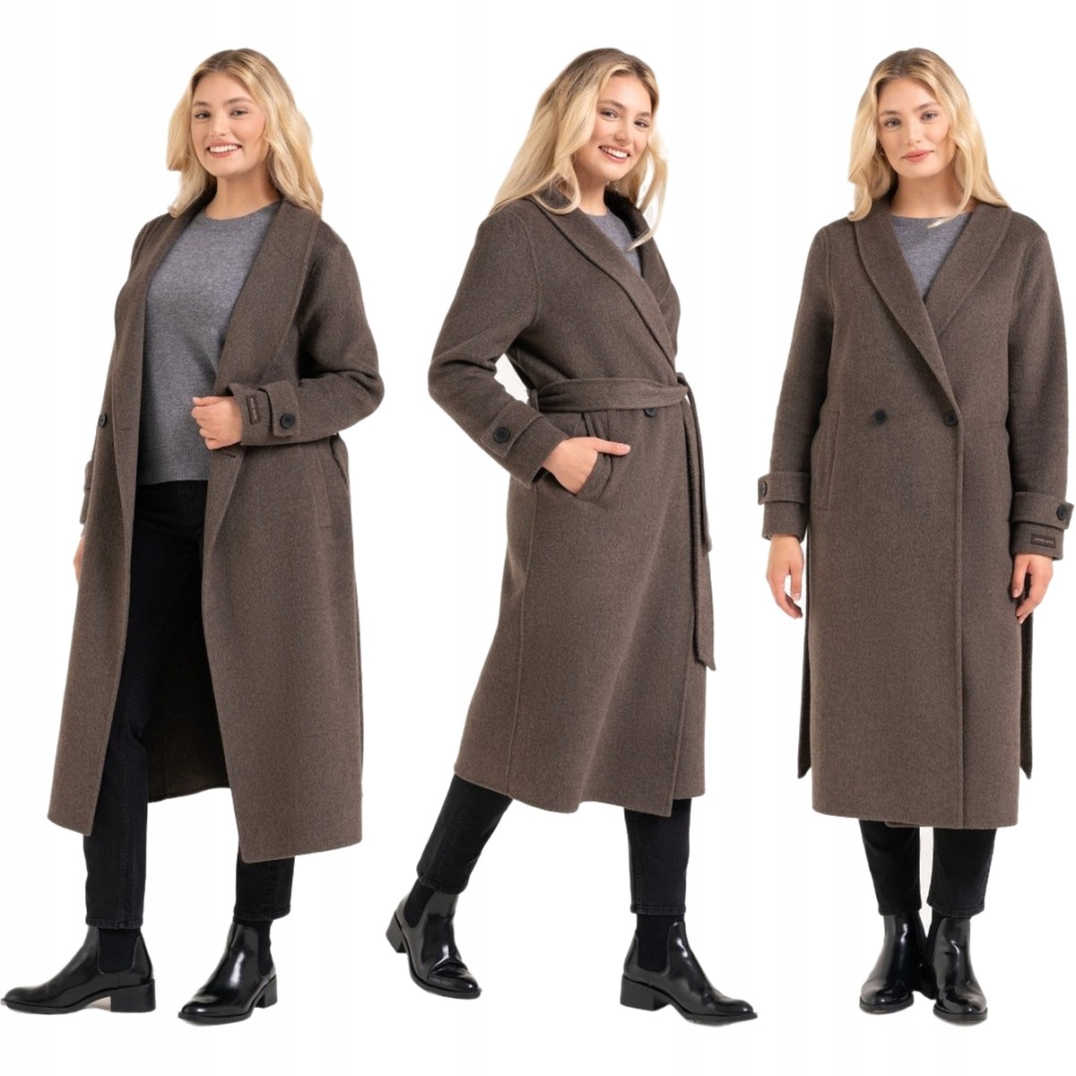 Dámský zavazovací kabát Moraj ODW9900-001 tmavě béžový L/XL